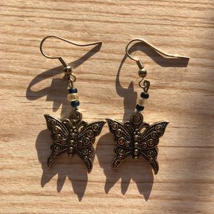 Butterfly Beaded Earrings